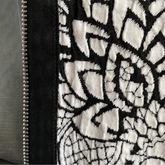 Zip front tapestry knit jacket XL - Picture 3 of 9